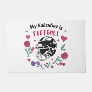 Mein Valentine ist die Football Business Card Napk Fußmatte