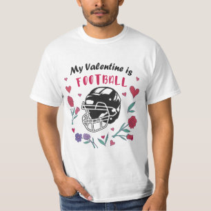 Mein Valentine ist die Football Business Card Napk T-Shirt