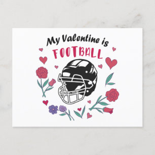 Mein Valentine ist die Football Business Card Postkarte