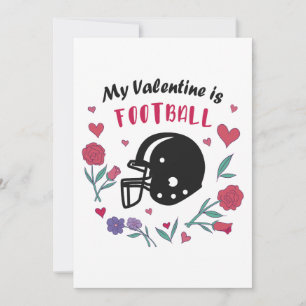 Mein Valentine ist Fußball Einladung Postkarte