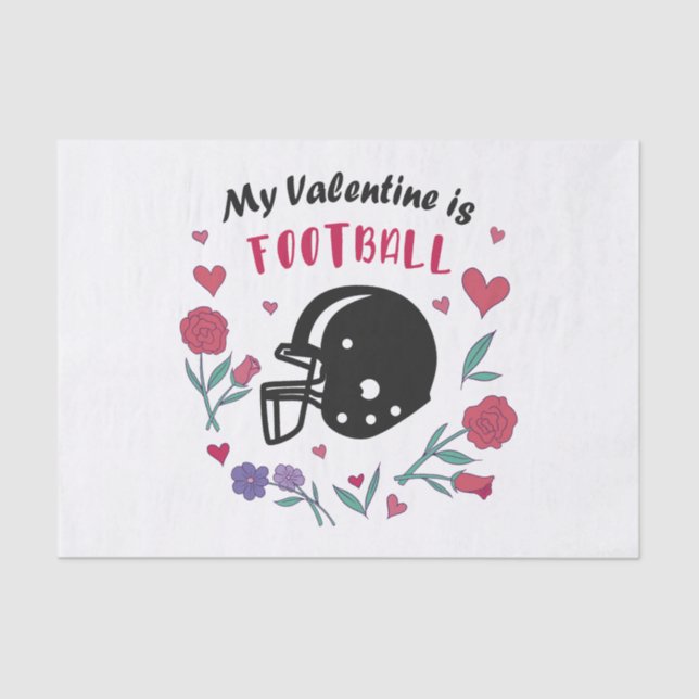 Mein Valentine ist Fußball Einladung Postkarte Seidenpapier (Vorderseite)
