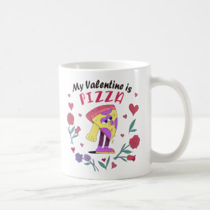 Mein Valentine ist Pizza-Einladung Kaffeetasse