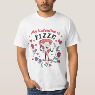 Mein Valentine ist Pizza Einladung T - Shirt