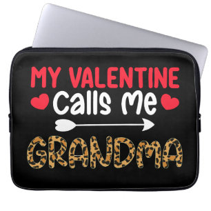 Mein Valentine nennt mich Oma Leopard Buffalo Laptopschutzhülle