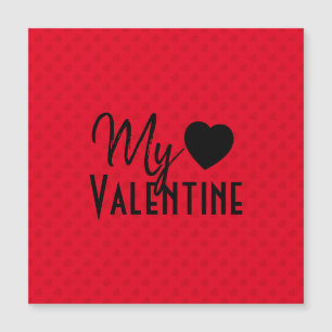 Mein Valentiner-Kalligrafiedesign im Roten Herzen Magnetkarte