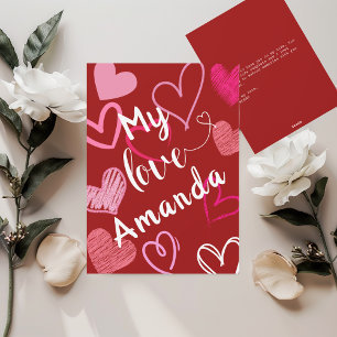 Mein Valentinsgruß-Karten für die Liebe Feiertagskarte