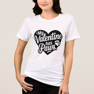 Mein Valentinstag hat Pfoten Süßer Hund Haustierli Tri-Blend Shirt