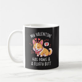 Mein Valentinstag hat Pfoten und einen flauschigen Kaffeetasse