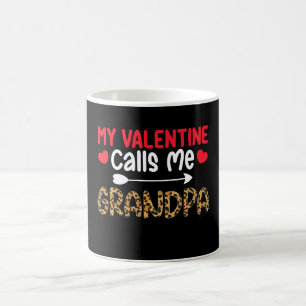 Mein Valentinstag nennt mich Großvater Leopard Büf Kaffeetasse
