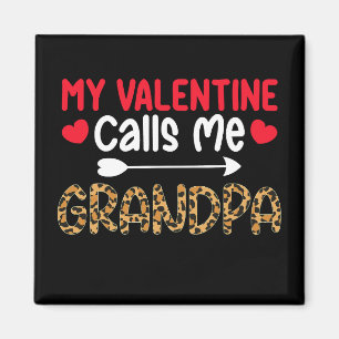Mein Valentinstag nennt mich Großvater Leopard Büf Magnet
