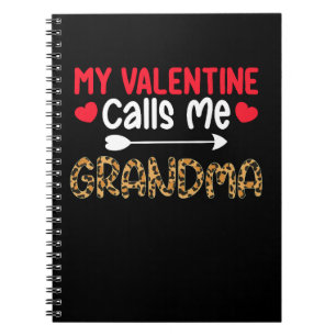 Mein Valentinstag nennt mich Oma Leopard Büffel Notizblock