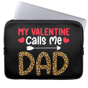 Mein Valentinstag nennt mich Papa Leopard Büffel K Laptopschutzhülle
