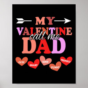 Mein Valentinstag nennt mich Papa Valentinstag Dad Poster