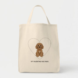 Mein Valentinstag-Partner hat Pfoten Cockapoo-Hund Tragetasche