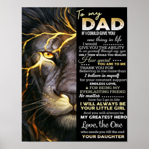 Mein Vater Adorable Letter Liebliches Geschenk Poster