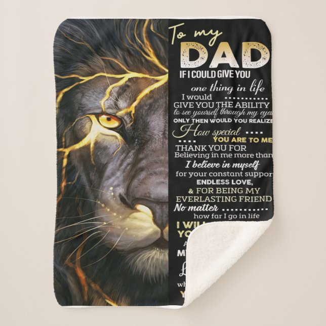 Mein Vater | Adorable Letter | Liebliches Geschenk Sherpadecke (Vorderseite)