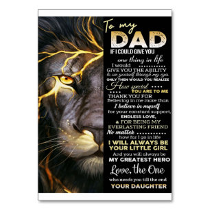 Mein Vater   Adorable Letter   Liebliches Geschenk Tischnummer