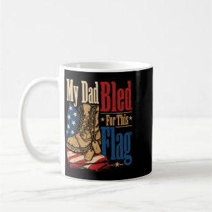 Mein Vater blutete für diese Flagge, US-Veteranen- Kaffeetasse