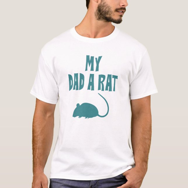 Mein Vater Ein Ratte Funny Vatertag T-Shirt (Vorderseite)