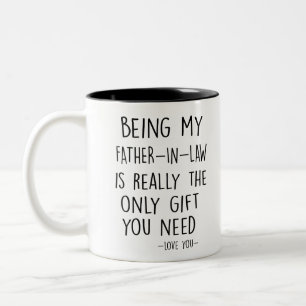 Mein Vater in der Justiz ist wirklich das einzige  Zweifarbige Tasse