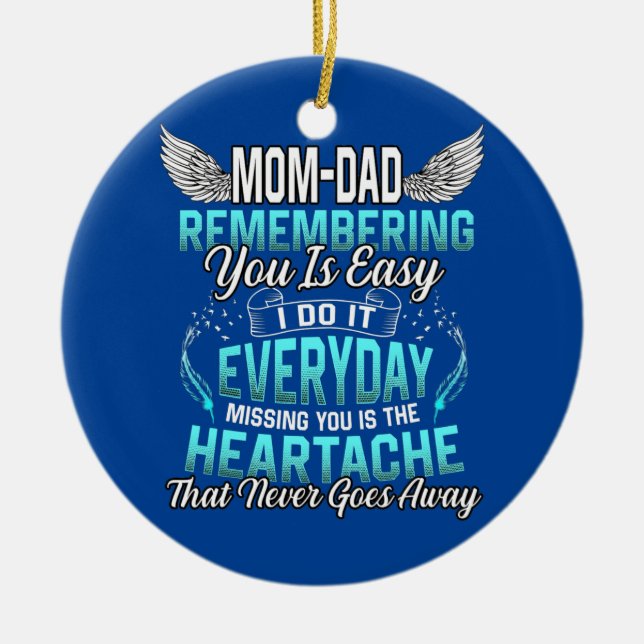 Mein Vater in der Mama, der an dich erinnert, ist  Keramik Ornament (Vorne)