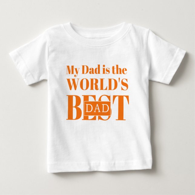 Mein Vater ist der beste Vater der Welt Baby T-shirt (Vorderseite)