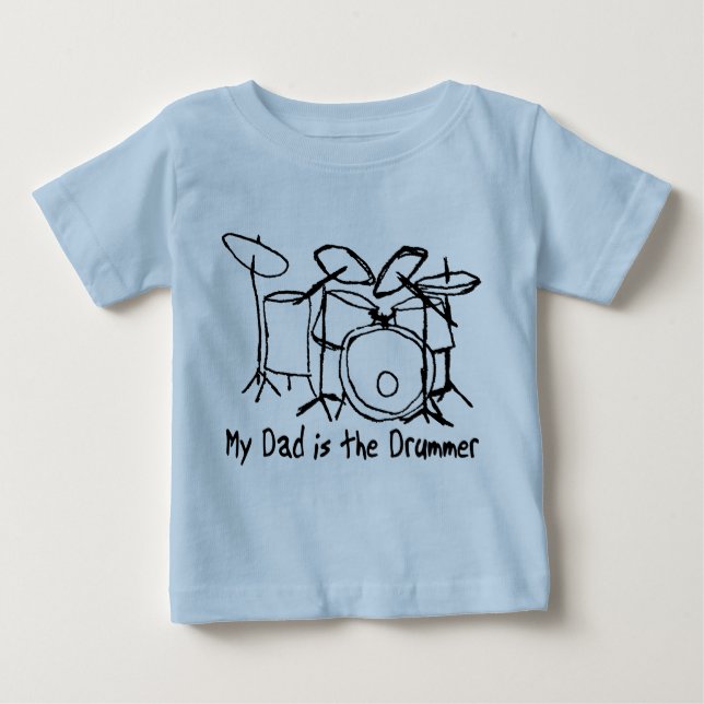Mein Vater ist der Drummer Baby T-shirt (Vorderseite)