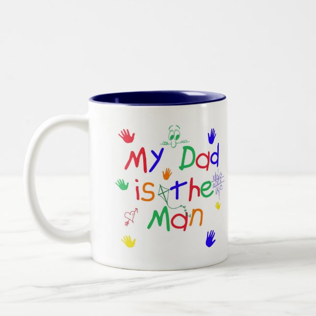 Mein Vater ist der Mann Zweifarbige Tasse (Links)