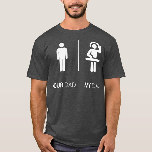 Mein Vater ist ein DJ-Funny Disk Jockey DJ-Geschen T-Shirt (Vorderseite)