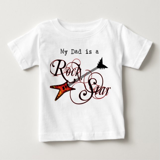 Mein Vater ist ein Felsen-Stern-Shirt Baby T-shirt (Vorderseite)