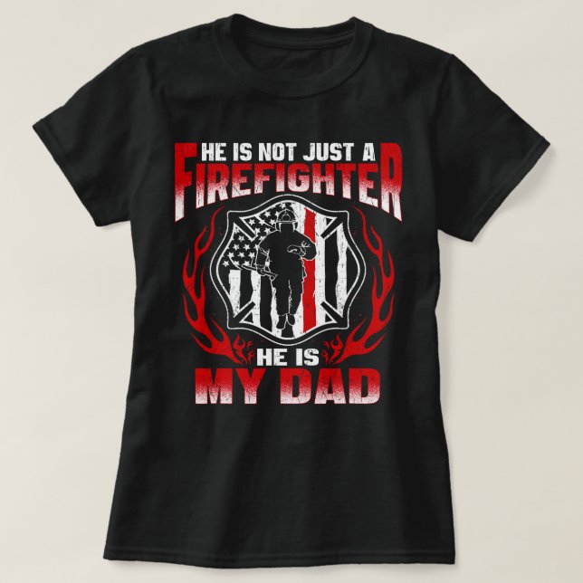 Mein Vater ist ein Feuerwehrheldin, der stolz ist, T-Shirt (Design vorne)