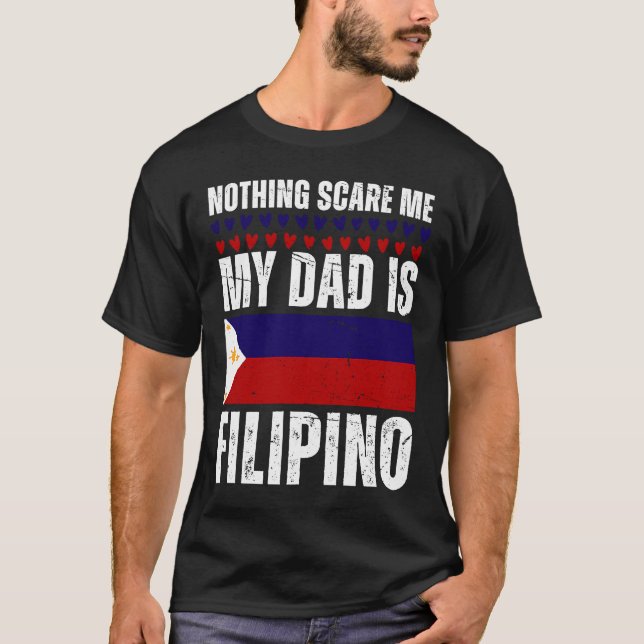 Mein Vater ist Filipino Philippine Pride Flag Heri T-Shirt (Vorderseite)