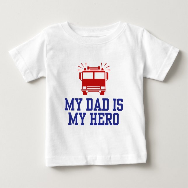 Mein Vater ist mein Held Baby T-shirt (Vorderseite)