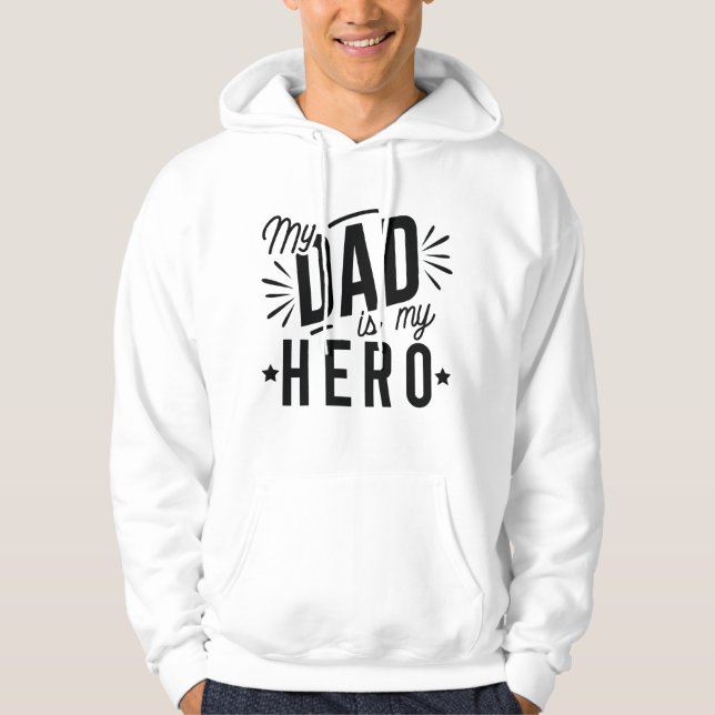Mein Vater ist mein Held Hoodie (Vorderseite)