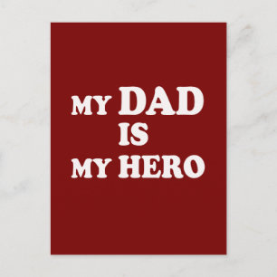 Mein Vater ist mein Held Postkarte