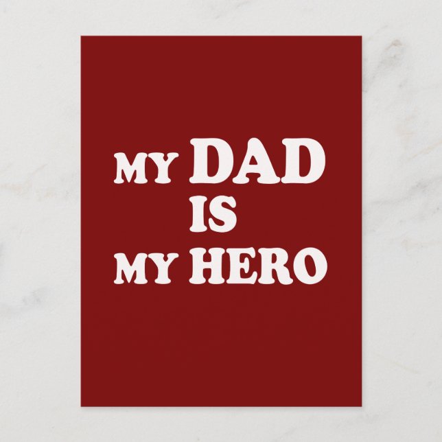 Mein Vater ist mein Held Postkarte (Vorderseite)