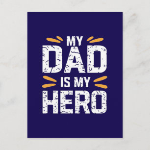 Mein Vater ist mein Held  Postkarte