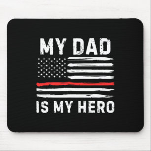 Mein Vater ist mein Helden-Feuerwehrmann der Red L Mousepad