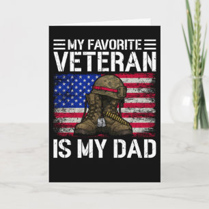 Mein Vater ist mein Lieblingsveteran Militärvater- Feiertagskarte