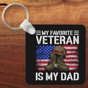 Mein Vater ist mein Lieblingsveteran Militärvater- Schlüsselanhänger