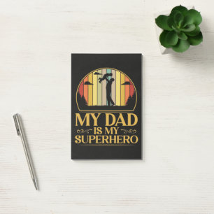 Mein Vater ist mein Superheld Post-it Klebezettel