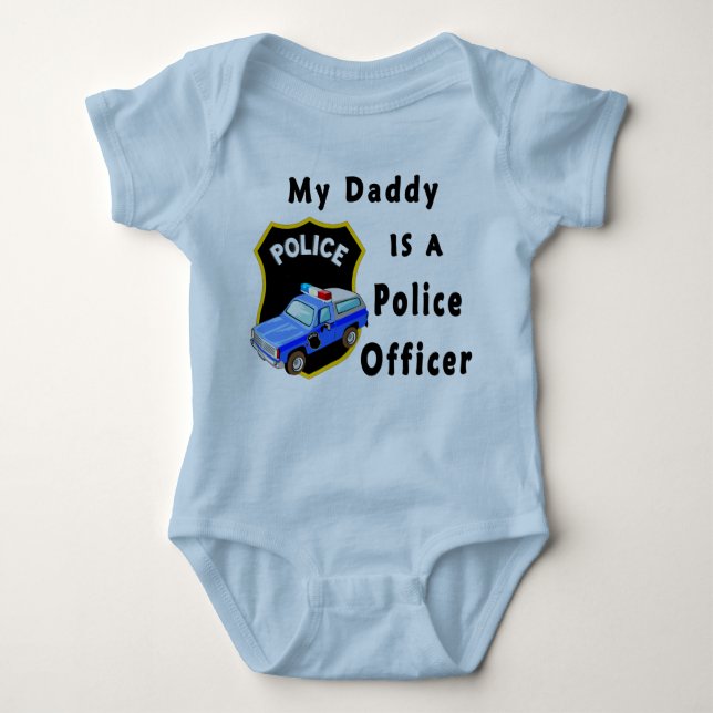 Mein Vater ist Polizeibeamter Baby Strampler (Vorderseite)