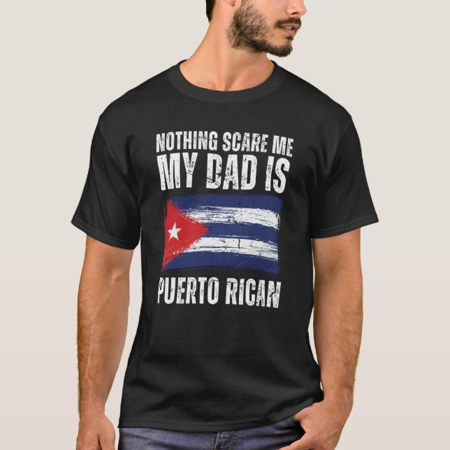 Mein Vater ist Puerto Rico Puerto Rico Pride Flag  T-Shirt (Vorderseite)