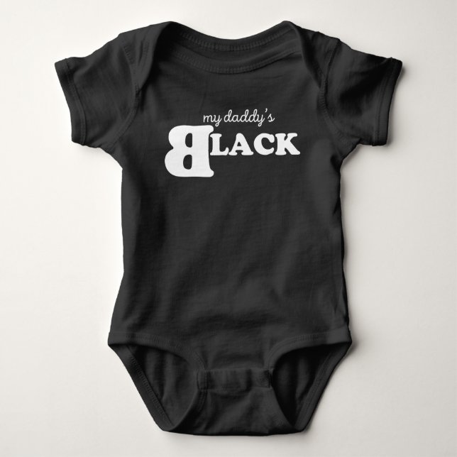Mein Vater ist SCHWARZ Baby Strampler (Vorderseite)