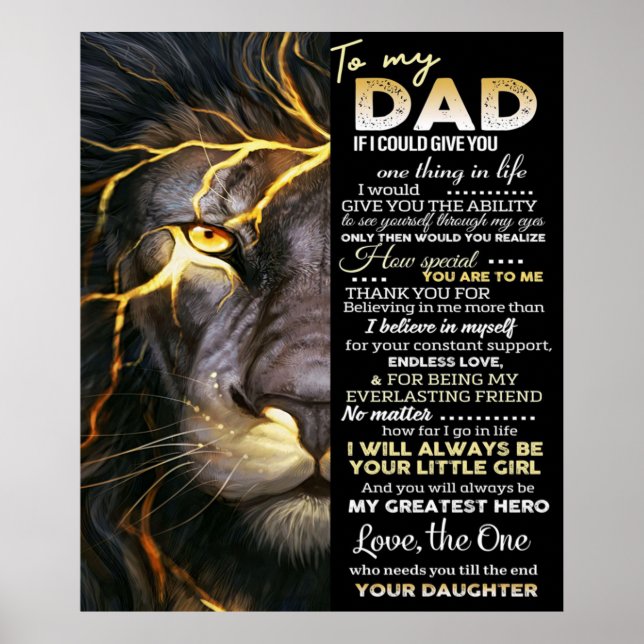 Mein Vater | lustige Zitate für Papa Poster (Vorne)