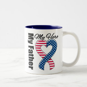 Mein Vater mein Held patriotisches USA-Band Zweifarbige Tasse