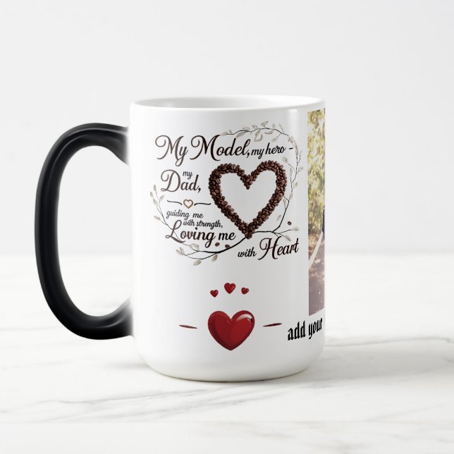 Mein Vater, Mein Held - Tasse 15 oz Magic Morphing (Links)