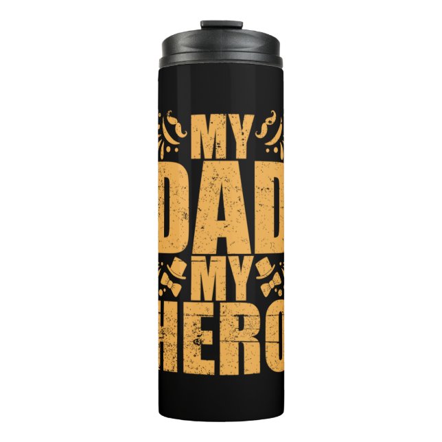 Mein Vater mein Held zum Vater Thermosbecher (Vorderseite)