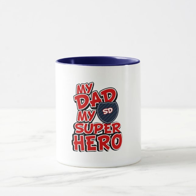 Mein Vater mein Super Hero Tasse (Zentrum)