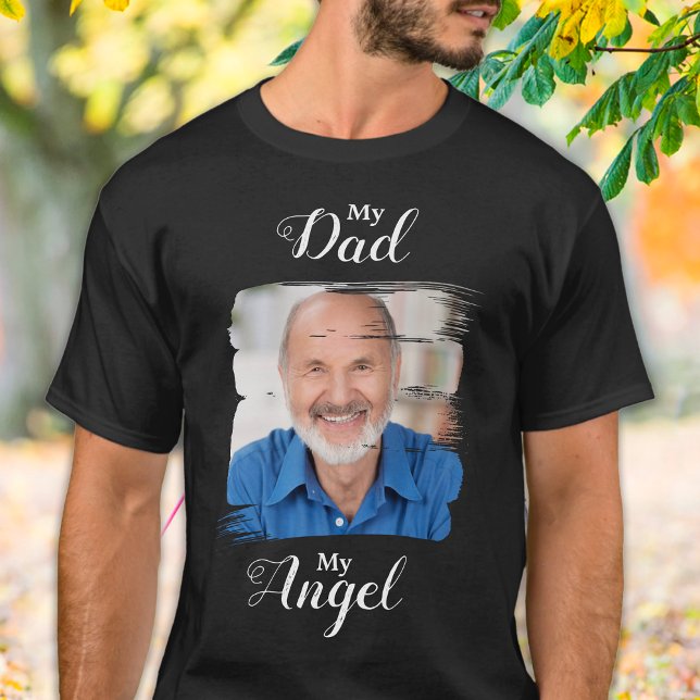 Mein Vater My Angel Custom Foto Memorandum T-Shirt (Von Creator hochgeladen)